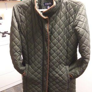 Chaps women's Stadium jacket/coat, Army green, Size med